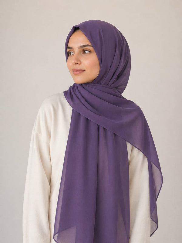 شال شيفون سادة